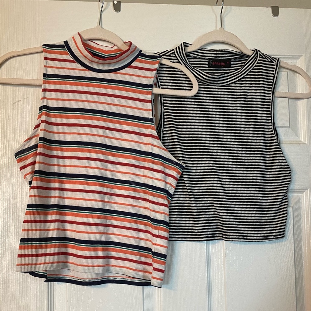 Summer high neck crop tops aerie